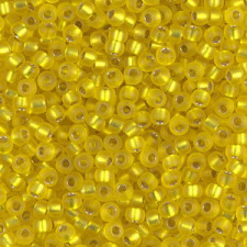 Miyuki rocailles Perlen 8/0 - Matte silverlined yellow 8-6F